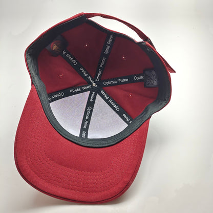 Optimal Prime 100% Cotton Breathable Baseball Cap In Burgundy UV Protection